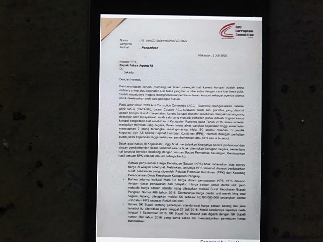 Resolusi 2021, Kejati Sulsel Ditantang Buka Kembali Kasus Dugaan Korupsi Alkes Pangkep