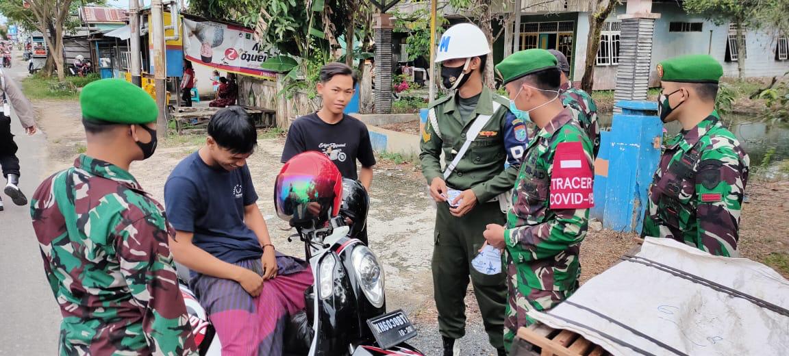 Sinergi Subdenpom XII/2-4 Kapuas Tegakkan Disiplin Protkes 