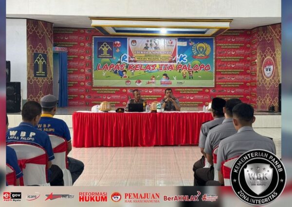 Lapas Palopo dan Satbinmas Gelar Sosialisasi dan Edukasi dalam Rangka Pilkada Damai