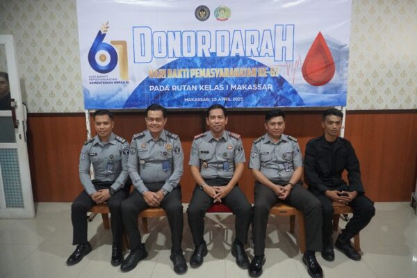 Setetes Darah untuk Kemanusiaan, Lapas Maros ikuti aksi Donor Darah dalam Rangka HBP ke 61