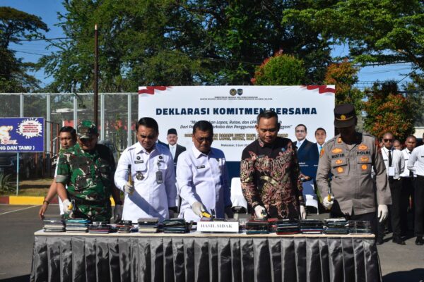 Deklarasi Bersama Pemasyarakatan Sulsel Lawan Narkoba dan Telepon Ilegal