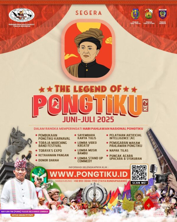 The Legend of Pongtiku 2025 Siap Digelar, Spirit Perjuangan Bangkit di Toraja