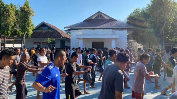 Jaga Fisik dan Mental, Rutan Pangkep Gelar Senam Bersama untuk Warga Binaan