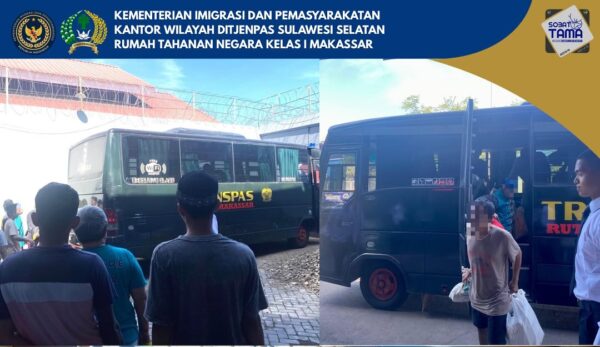 Kurangi Sesak Rutan Makassar, 30 Napi Dipindah ke Lapas